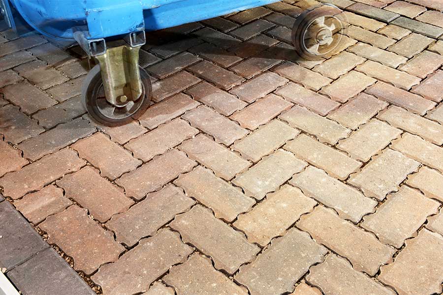 Brett Omega Flow block paving is designed to allow much more drainage than standard block paving bricks