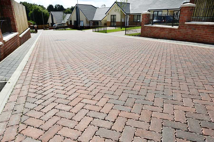 A good example of SuDs Compliant permeable driveways 